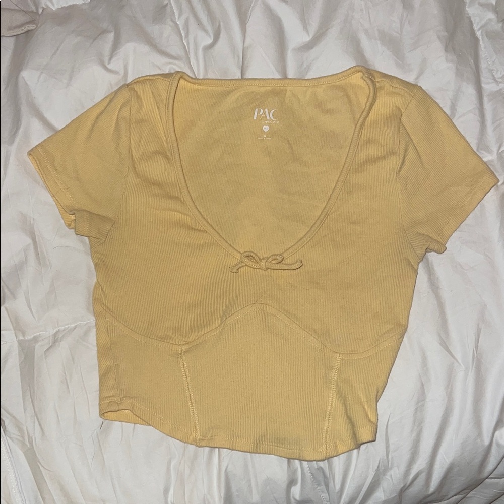 PacSun Mustard Yellow Crop Top